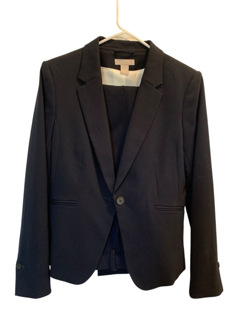 H&M Suit Jacket & Pants Black Size Small